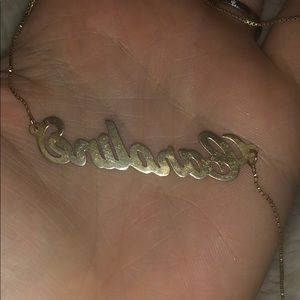 Jewelry - Caroline nameplate necklace in plated yellow gold Jewelry - Caroline nameplate necklace in plated yellow gold